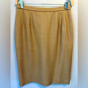 VTG Pendleton 100% Virgin Wool Skirt Size 14 Tweed Beige Pencil Straight Lined